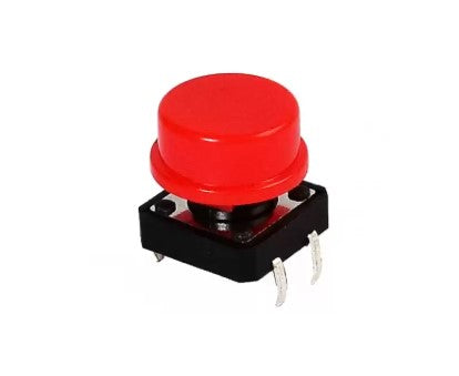 Push Button 4 Pines 12x12mm ROJO